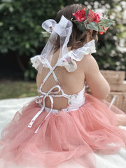 Frankie Girls Tutu Dress - Dusty Pink - A Little Lacey