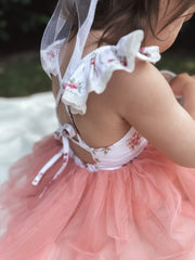 Frankie Girls Tutu Dress - Dusty Pink - A Little Lacey