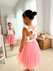 Frankie Girls Tutu Dress - Dusty Pink - A Little Lacey