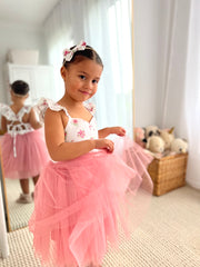 Frankie Girls Tutu Dress - Dusty Pink - A Little Lacey