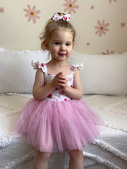 Frankie Baby Tutu Romper - Strawberry - A Little Lacey