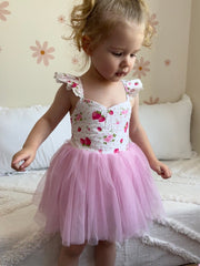 Frankie Baby Tutu Romper - Strawberry - A Little Lacey