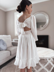 Freya Girls White Flower Girl Dress - A Little Lacey