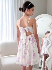 Felicity Girls Purple Floral Dress - A Little Lacey