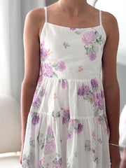 Felicity Girls Purple Floral Dress - A Little Lacey