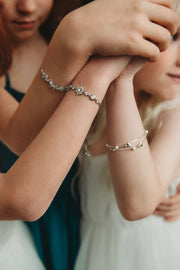 Girls Silver Butterfly Bracelet - A Little Lacey