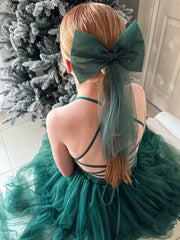 Sparkle Green Christmas Bow - A Little Lacey