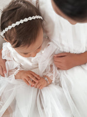 Girls Silver Flower Bracelet - A Little Lacey