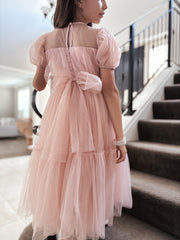 Harmony Puff Sleeve Dusty Pink Dress Size 2 - A Little Lacey