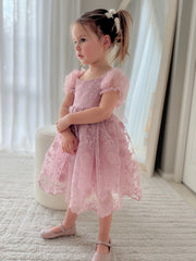 Isla Rose Girls Dusty Pink Dress - A Little Lacey