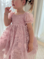 Isla Rose Girls Dusty Pink Dress - A Little Lacey