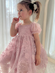 Isla Rose Girls Dusty Pink Dress - A Little Lacey