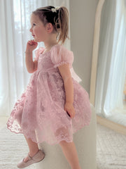 Isla Rose Girls Dusty Pink Dress - A Little Lacey
