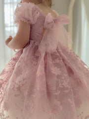 Isla Rose Girls Dusty Pink Dress - A Little Lacey