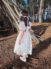 Isla Rose Girls White Dress - A Little Lacey