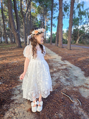 Isla Rose Girls White Dress - A Little Lacey