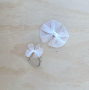 Ivory Tulle Bow - A Little Lacey