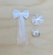 Ivory Tulle Bow - A Little Lacey