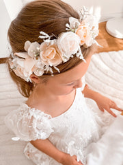 Iris Girls Ivory Flower Crown - A Little Lacey