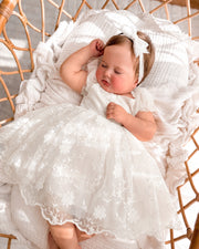 Isla Rose White Baby Dress - A Little Lacey