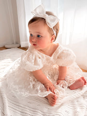 Isla Pearl Bow Baby Headband - A Little Lacey