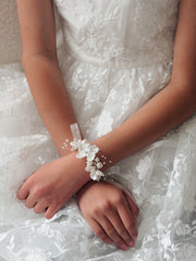 Ivory Pearl Wrist Corsage - A Little Lacey
