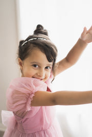 Butterfly Pearl Girls Headband - Silver - A Little Lacey