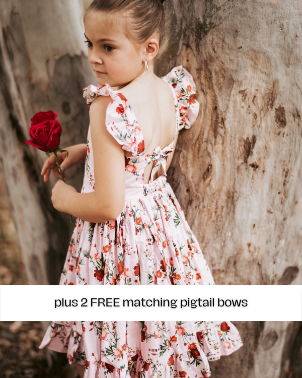 Joelle Girls Floral Dress - Christmas Dresses and Rompers