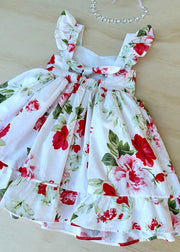 Faith Girls Christmas Rose Dress - A Little Lacey