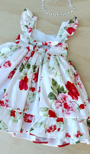 Faith Girls Christmas Rose Dress - A Little Lacey