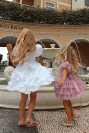 Josie Dusty Pink Girls Dress - A Little Lacey