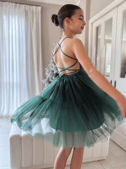 Juniper Girls Green Christmas Dress - A Little Lacey