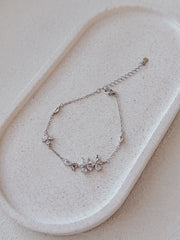 Jasmine Girls Silver Flower Bracelet - A Little Lacey
