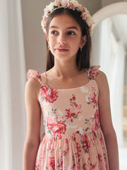 Leilani Girls Dress Pink Floral - A Little Lacey