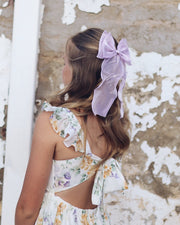 Organza Girls Hair Bow - Lilac - A Little Lacey