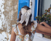 Organza Girls Hair Bow - Champagne - A Little Lacey