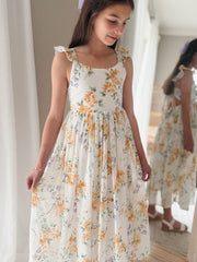 Leilani Girls Dress Spring Floral - A Little Lacey