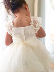 Lila Ivory Embroidered Baby Dress - A Little Lacey