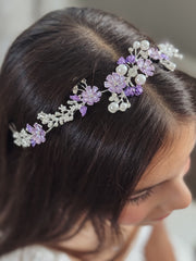 Lilac Bloom Girls Headband - A Little Lacey