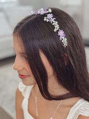 Lilac Bloom Girls Headband - A Little Lacey