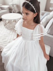 Liliana Girls White Dress - A Little Lacey