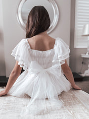 Liliana Girls White Dress - A Little Lacey