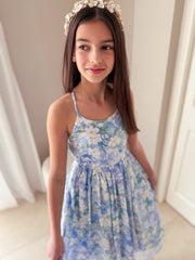 Bluebelle Floral High Low Girls Dress - A Little Lacey