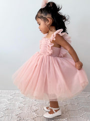 Lotus Dusty Pink Ruffle Dress Size 1 - A Little Lacey