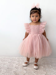 Lotus Dusty Pink Ruffle Dress Size 1 - A Little Lacey