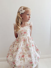 Lucinda Floral Pigtail Bows - A Little Lacey