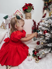 Lucy Baby Girls Red Christmas Romper - A Little Lacey