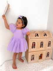 Lucy Puff Sleeve Lilac Baby Dress - A Little Lacey