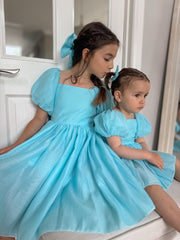 Ocean Blue Elegance Hair Bows - A Little Lacey