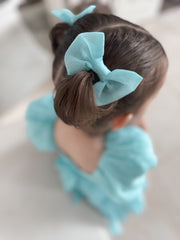 Lucy Ocean Blue Baby Romper - A Little Lacey